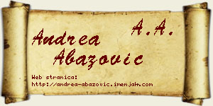 Andrea Abazović vizit kartica